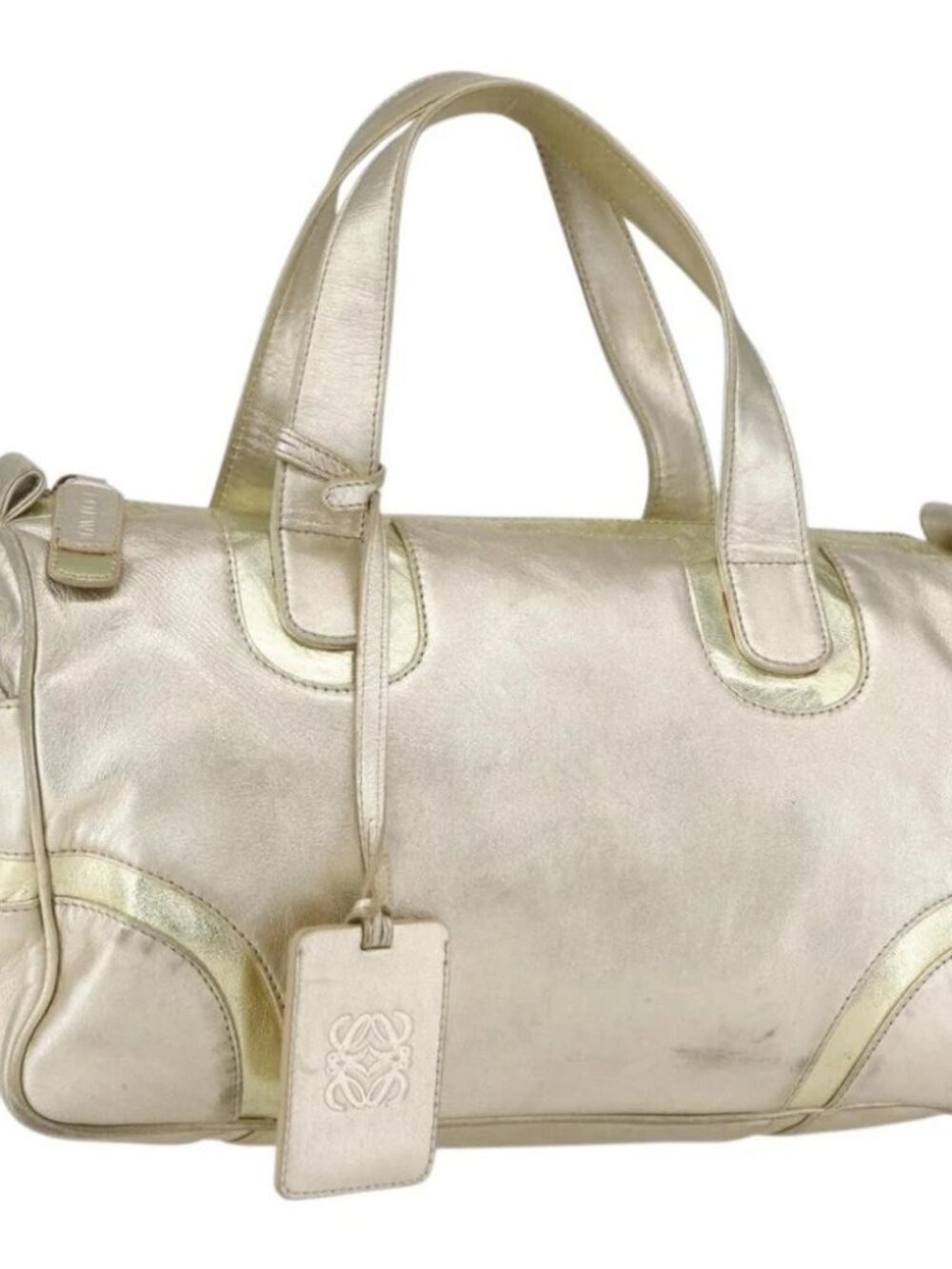 LOEWE Mini Boston Bag Leather Gold